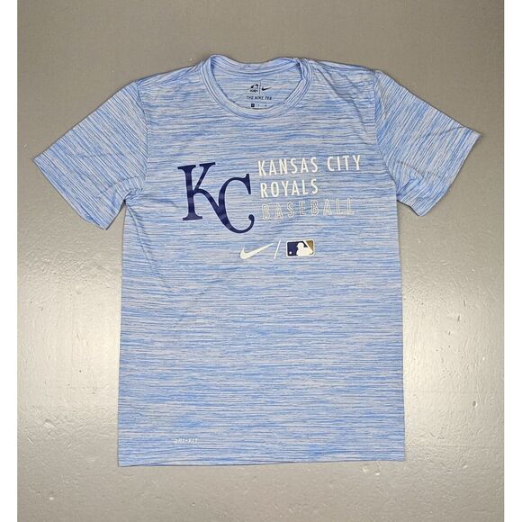 Nike Kansas City Royals T-Shirt Mens Small. Blue Heather Dri Fit ShortSleeve.‎ - Picture 1 of 9